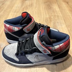 Nike SB Dunk Mid Goofy Boy CLEAN VINTAGE RARE Plaid 314381 021 Mens Size 11