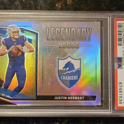 Justin Hebert PSA 9 Legendary Logos