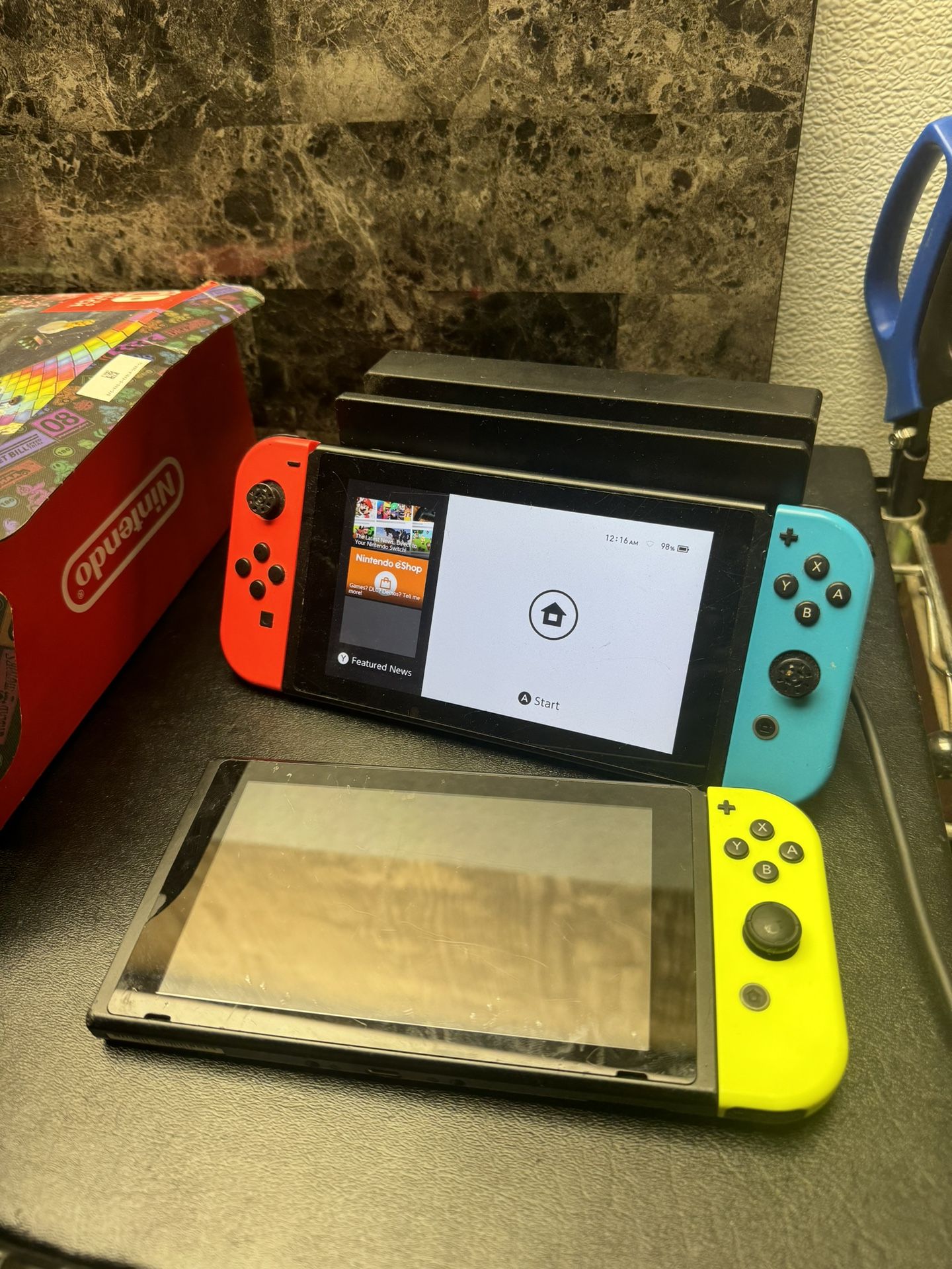 Two Nintendo Switch Plus Extras 