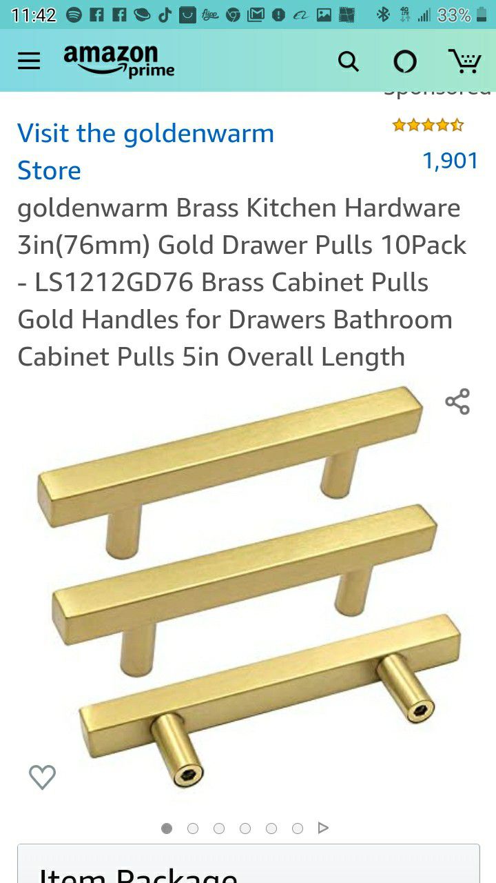 Brass kitchen gabinet pulls