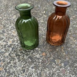 Green And Orange Vases 