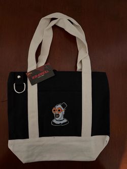 Terrifier Canvas Tote Bag with Embroidered Art