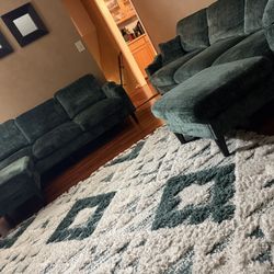 Emerald Green Macy’s Sofas – Like New!