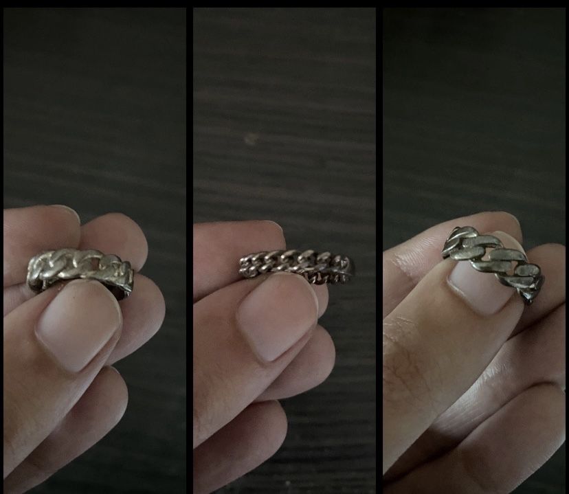 Lot Of 3 Silver Men’s Rings Real Silver Cubans