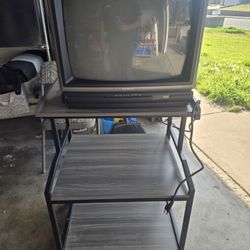 Magnavox Crt TV With Mobile Stand 