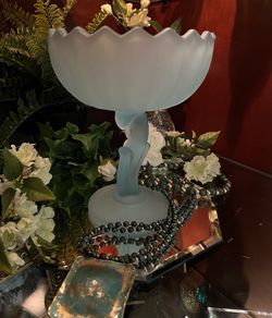 Indiana Glass Lotus Blossom footed compote.