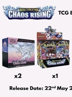 💥Pokemon Chaos Rising Pokemon Center Etb's ×2 and booster box bundle💥(read description)presale*