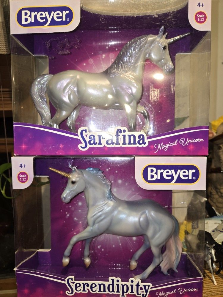 Breyer Unicorns NIB. Sarafina And Serendipity