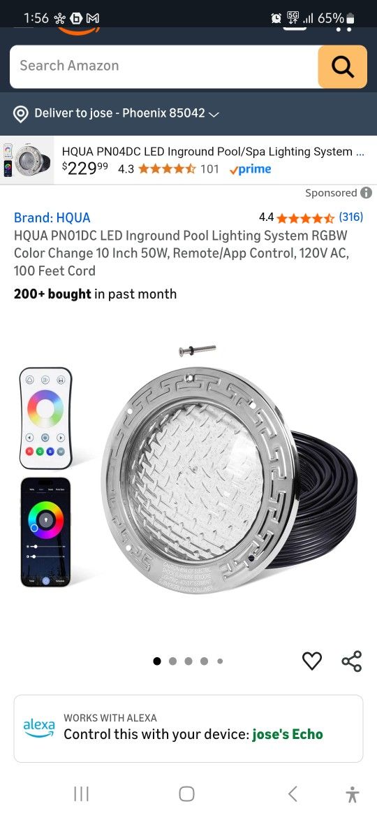 10" Pool Light