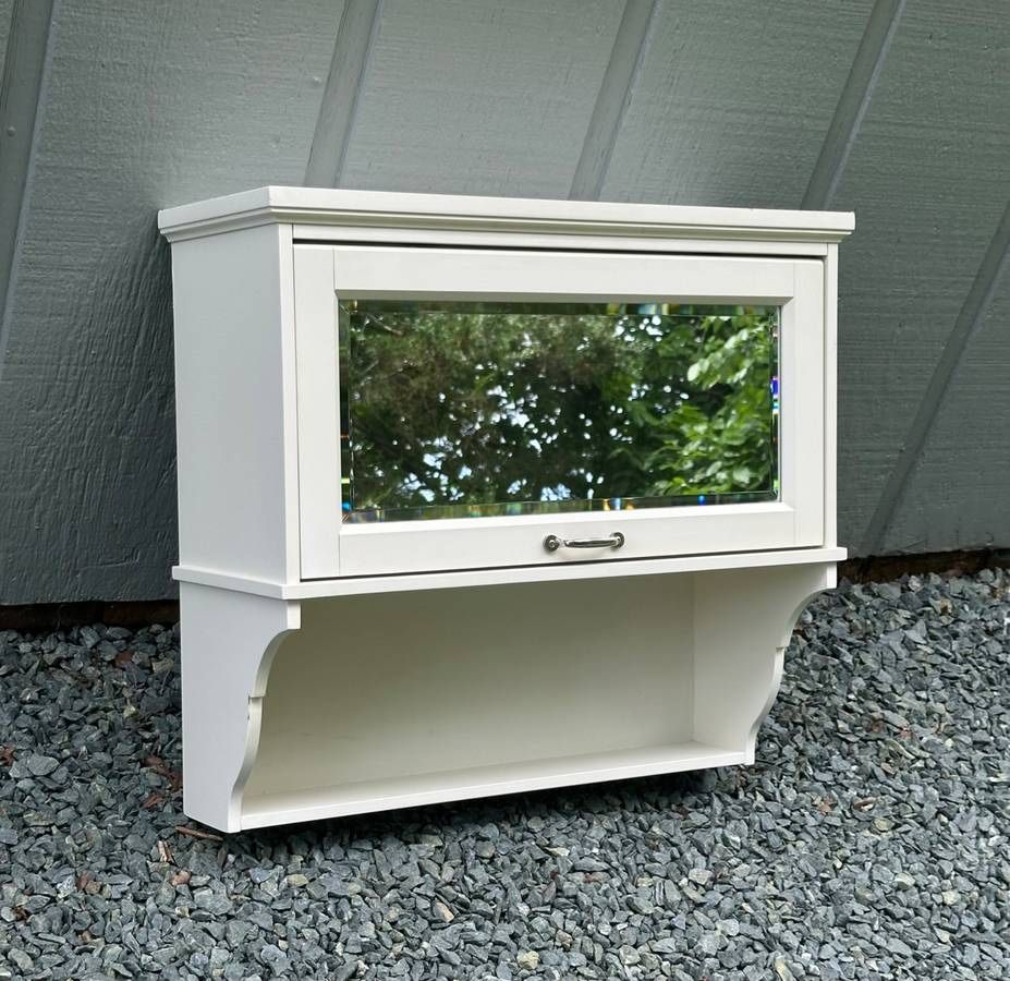 Pottery Barn Matilda Wall Or Over The Top Cabinet With Beveled Mirror