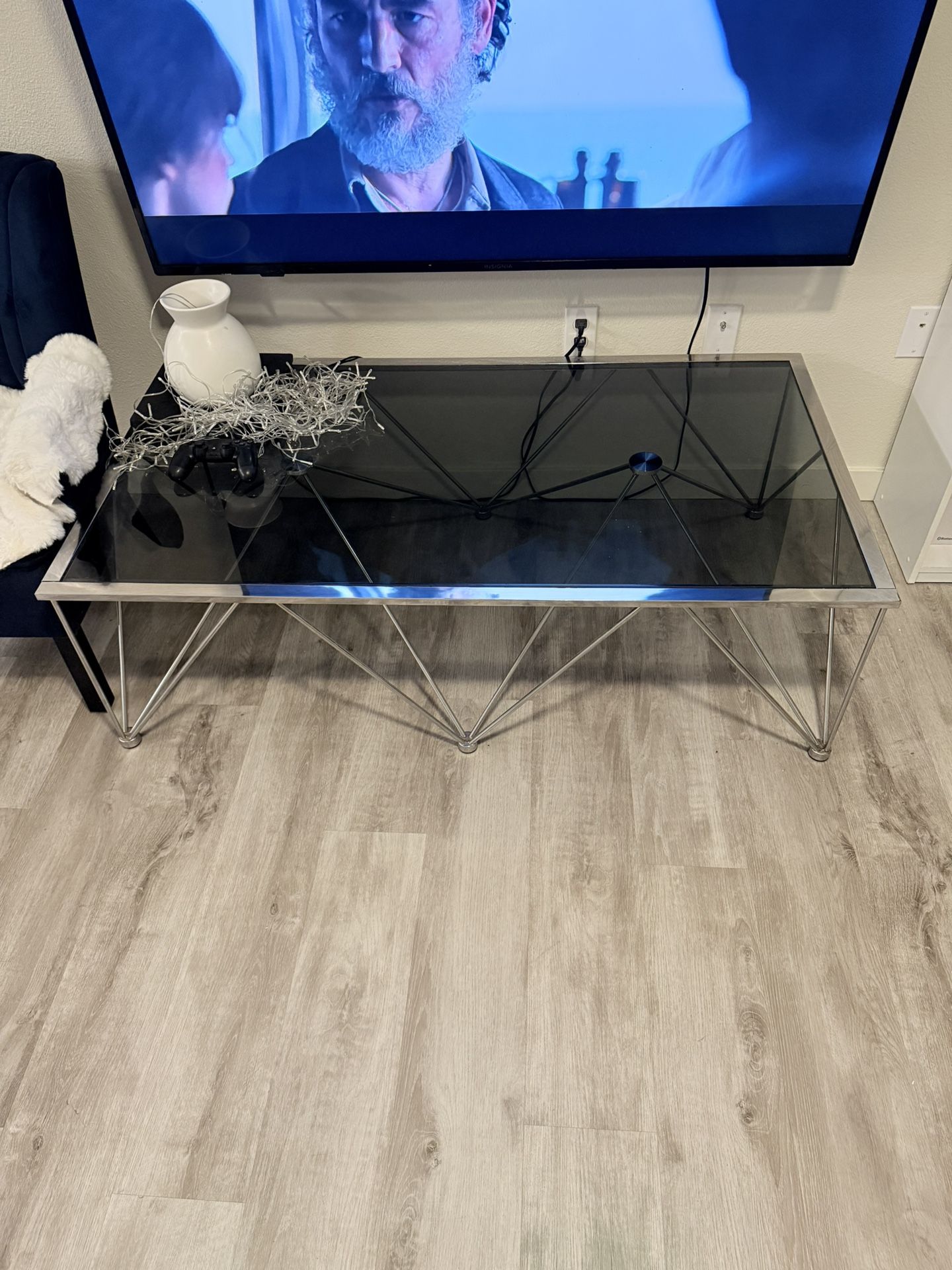 Modway Prism Modern Tempered Glass Rectangular Coffee Table & Square End Table (Both Sets Included)