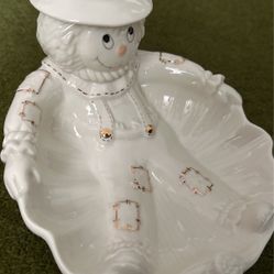 Lenox Scarecrow Porcelain  Candy Dish 