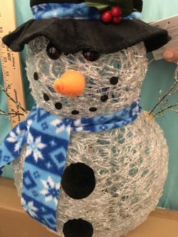 Light up snowman deco