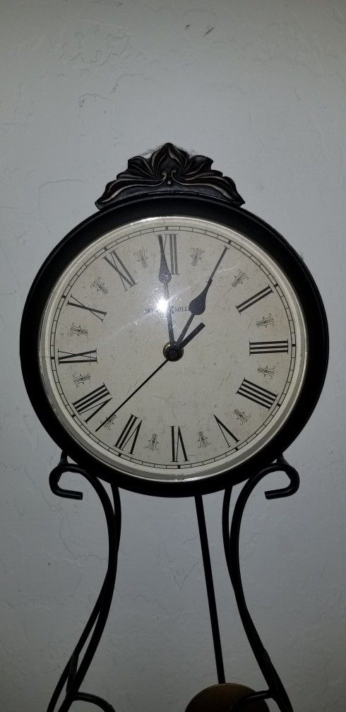 Wrought Iron Wall Clock With Pendulum 