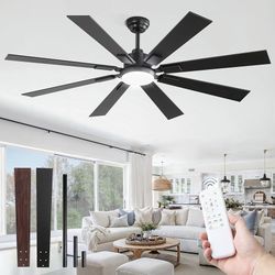 62” ceiling Fan 3 color LED