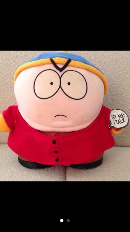 Original 1998 CARTMAN from SOUTH PARK Plush 11" Sturdy Doll by Fun-4-All comedy central. He can talk