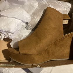 Tan Wedge Heels