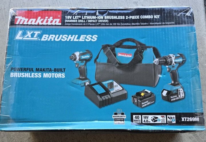 Makita XT269M 18v lithium ion 2 piece set
