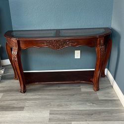 Entryway Console Wood Heavy Table