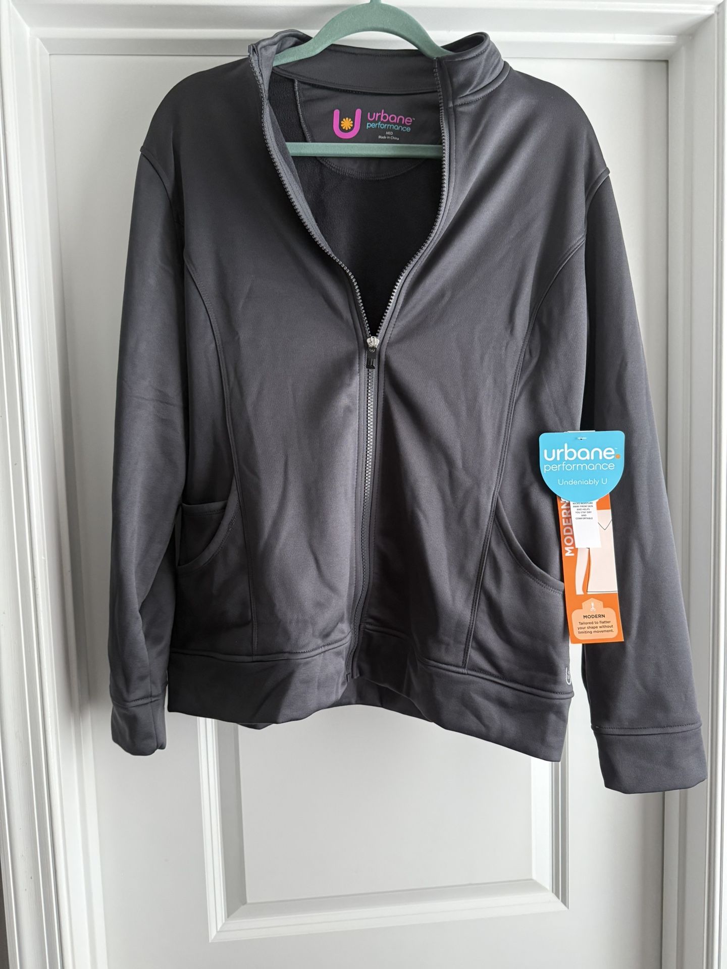 Pewter Fleece Scrub Jacket