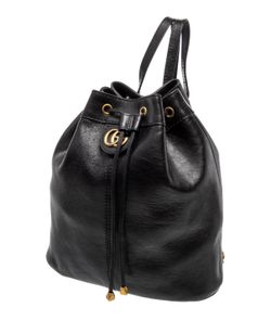 Gucci black leather backpack