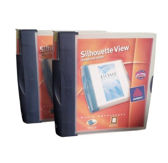 (2) Avery Silhouette View Binders