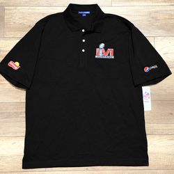 NFL Superbowl LVI Frito Lay Pepsi LA Promo Merch Polo Collared Shirt Mens L