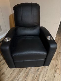 Black leather chair