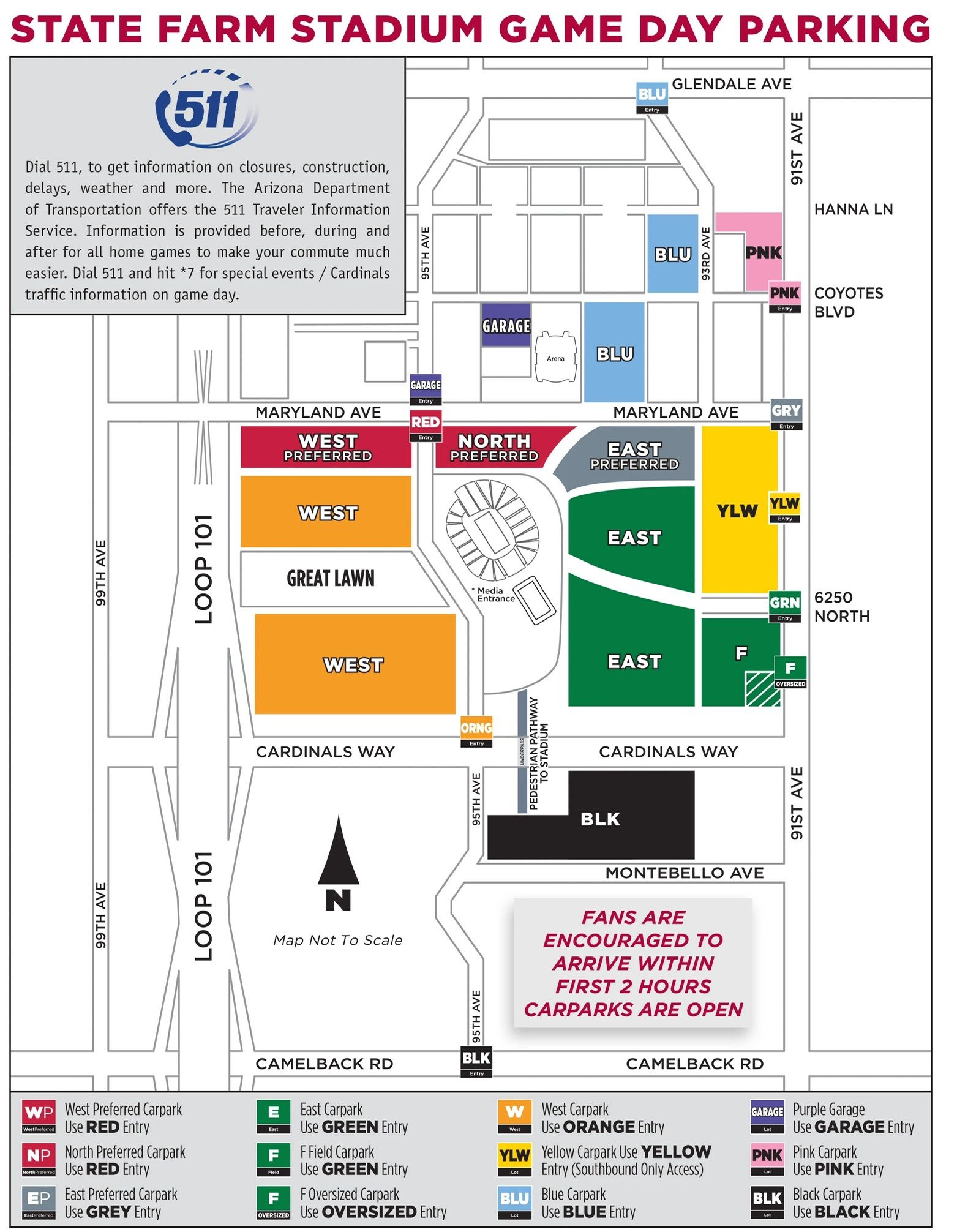 New England Patriots @ Arizona Orange West Parking Pass