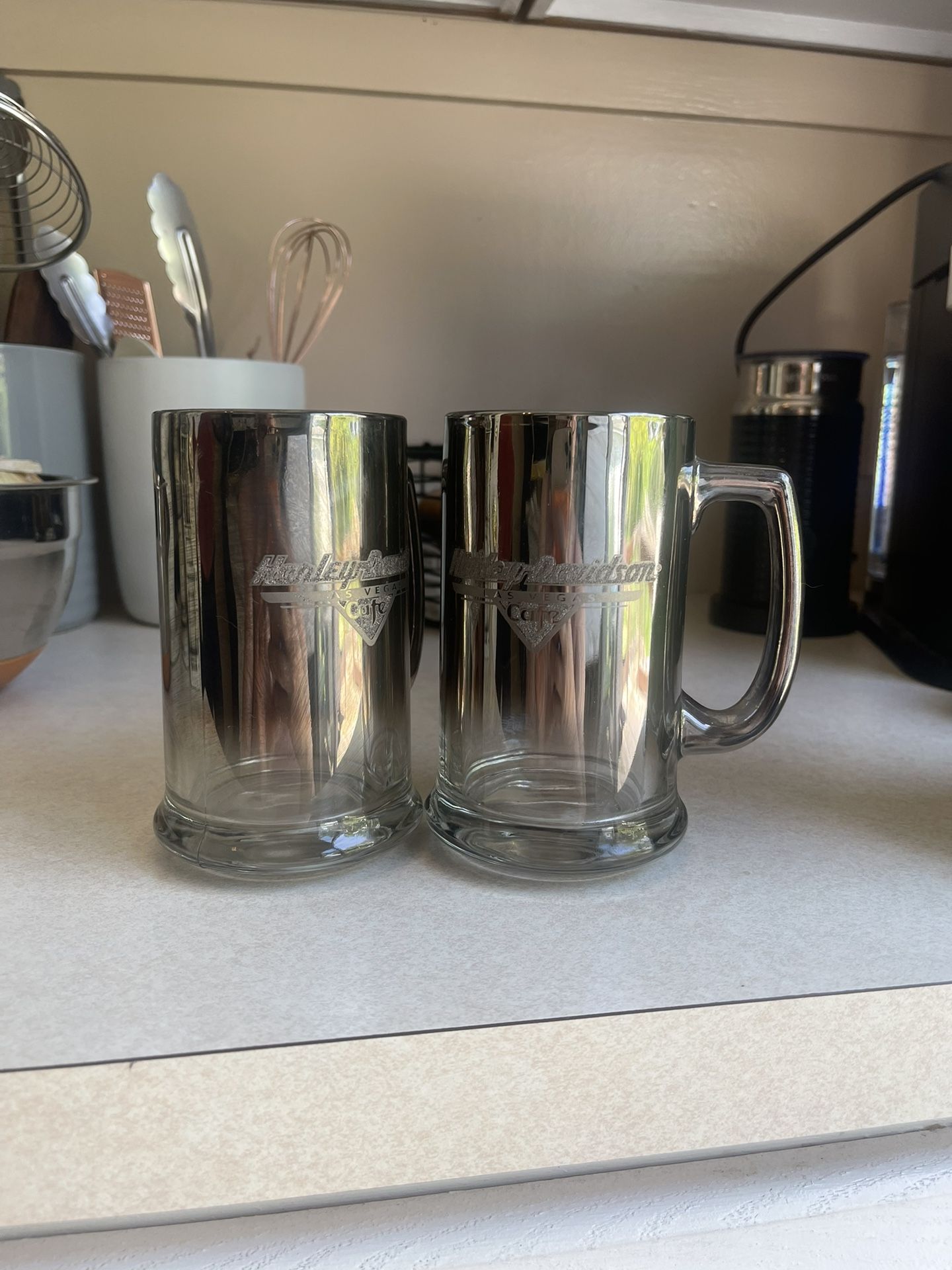 Harley Davidson | Glass Beer Mugs