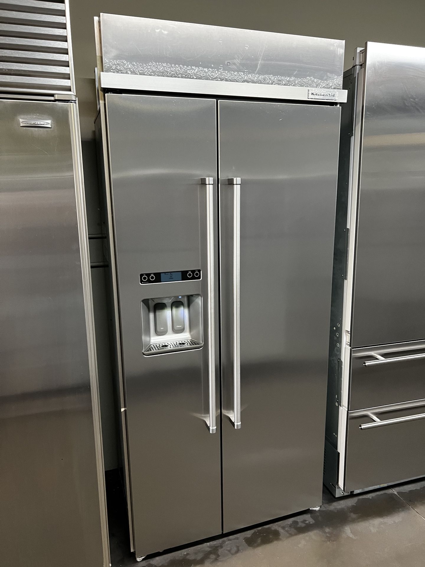 Kitchen Aid 36”Wide Side By Side Built In Stainless Steel...