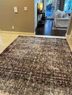 Large Area Rug Distressed Abstract Pattern