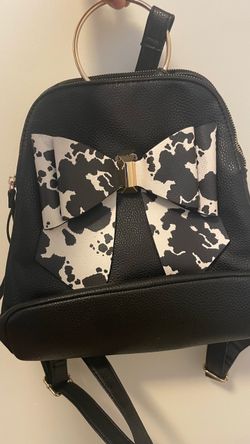 Cow bow black bag