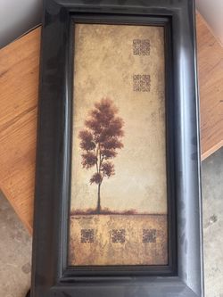 Vibrant Land II by Michael Marcon - 11" x 24" Framed Canvas Art Print - Black Frame - Ready to Hang