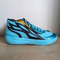 Puma Lamelo Ball MB.02 Honeycomb Elektro Aqua Sneakers 377590-01 Men's Size 11
