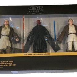 Star Wars Black Series Qui-Gon Jinn, Darth Maul, Obi-Wan Kenobi 6” FIGURE 3-PACK