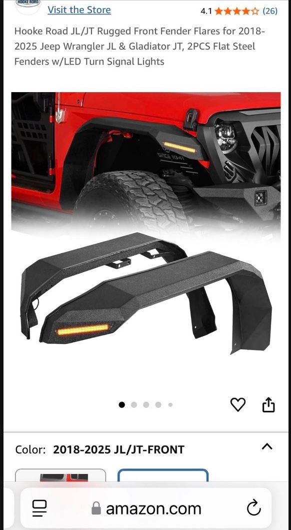 Fenders Jeep/Gladiator 2018-20225