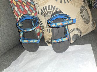 Teva Kids Sandals with Construction Truck Print
