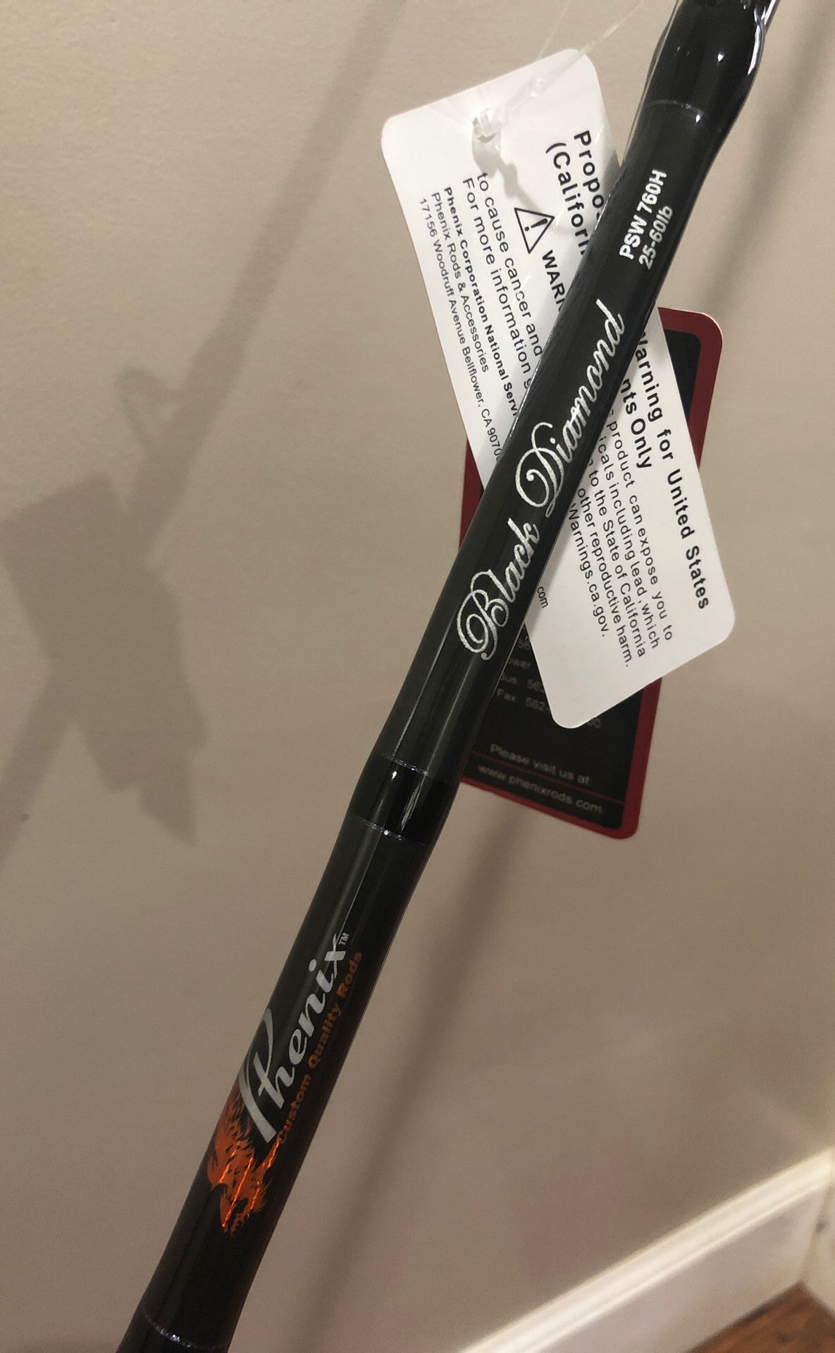 Brand New Phenix Black Diamond Fishing Rod