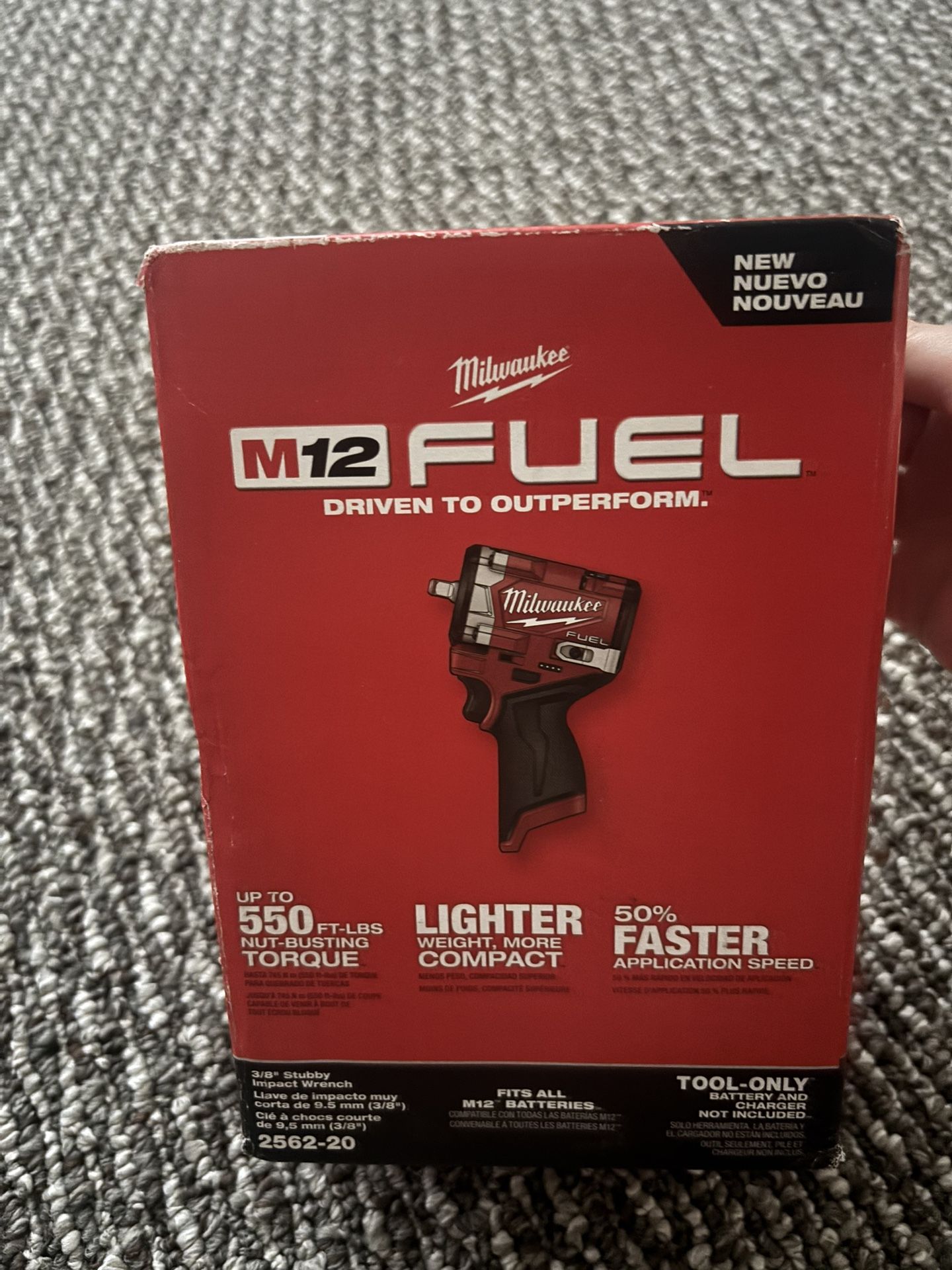 M12 FUEL 12V Lithium-lon Brushless Cordless Stubby 3/8 in. Impact Wrench (Tool-Only)