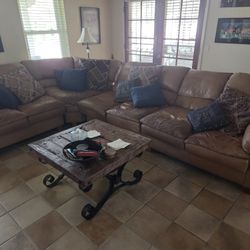 Leather Sectional 