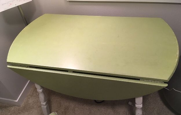Antique Folding Dining Table or Office Desk and 2 Chairs