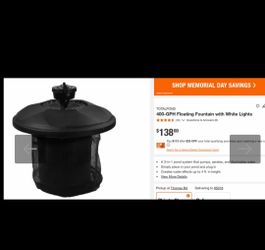 400 GPH Floating Fountain