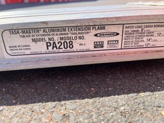 Aluminum extension plank