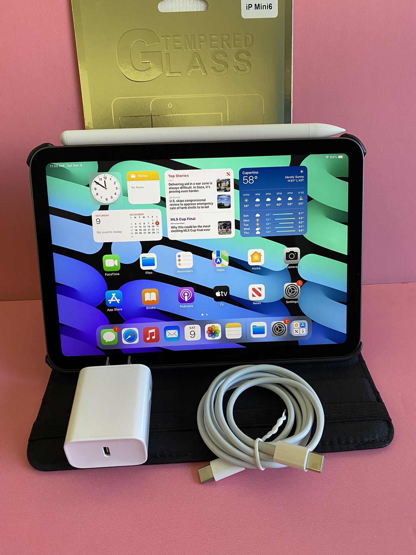 Apple Ipad Mini 6th Generation (Latest Model/ 8.3” Retina Display) 64GB with stylus pen, case & Accessories (256GB $529) 