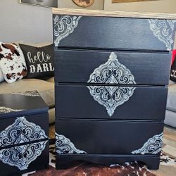 Tall Boho Dresser And Matching Night Stand