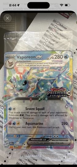 Mint condition Pokemon Cards (prismatic evolutions SVP, mega evolutions, chaos rising)