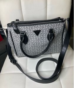 Guess Logo Print Satchel Handbag