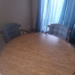 Round Dining Table Plus Four Chairs