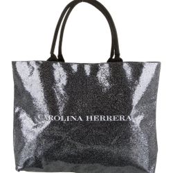 New Carolina Herrera Good Girl Glitter Tote Bag